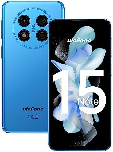 Ulefone Unlocked Phone， Note 15 Android Phones， 2GB+32GB， 6.22 IPS Full-Screen， 4000mAh Battery， 8MP AI Camera， Triple Card Slots， Dual 3G Cell Phone Unlocked， Face Recognition， Type C- Blue