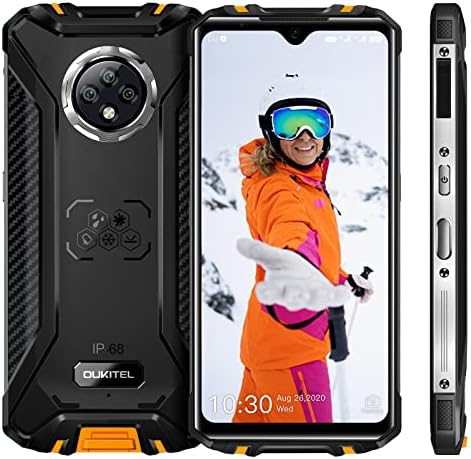 OUKITEL WP8 Pro Unlocked Rugged Smartphone， 6.49 inch Display 5000mAh Rugged Cell Phones 4GB RAM+64GB ROM IP68 Waterproof Unlocked Phone Dual SIM 16MP Rear Triple Camera NFC， Orange
