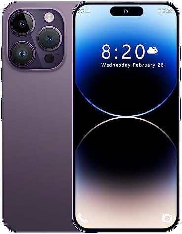 xixaomiro i14Pro 2023 Unlocked 5G Android Cell Phone 8GB + 512GB 1TB Expandable 6.7 FHD 90Hz Display Screen 6800mAh Battery Mobile Phone 13 MP/48MP Camera Dual Sim Card
