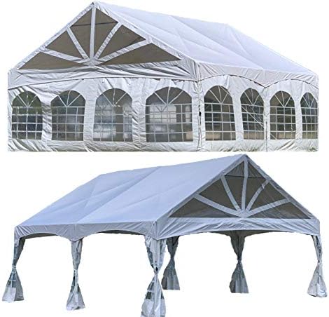 20’x20’ PVC Marquee - Fire Retardant Heavy Duty Party Wedding Canopy Tent Gazebo Shelter w Storage Bags by DELTA Canopies