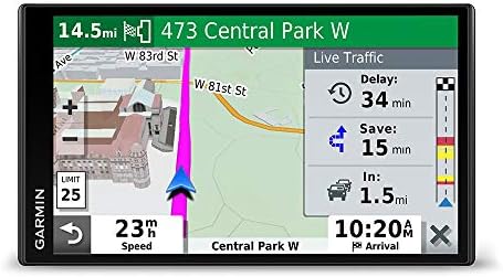 Garmin 010-02038-02 DriveSmart 65， Built-In Voice-Controlled GPS Navigator with 6.95” High-Res Display ， Black
