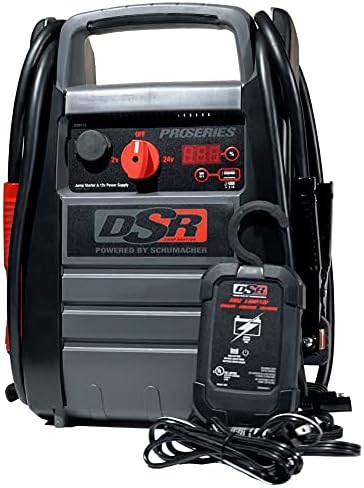 Schumacher DSR115 DSR ProSeries Rechargeable Pro Jump Starter - 12V - Works with Semis Class 8 Vehicles - Includes DC/USB Power for Charging Phones and Tablets