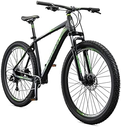 Schwinn Boundary Mountain Bike， 29-Inch Wheels， 7 Speeds， Black/Green