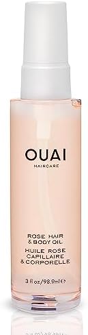 OUAI Rose Hair and Body Oil - Anti-Frizz Hair + Skin Moisturizing Oil Spray for Adding Shine and Perfume All Over - Formulated with Absinthium and Rosehip Oil (3 oz)