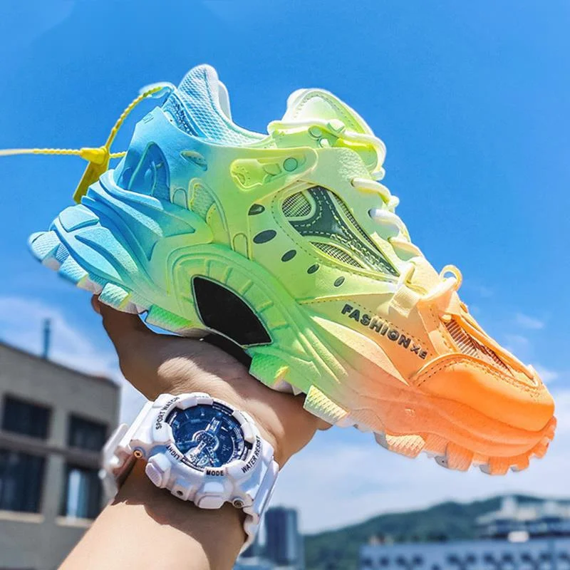New Mens Sneakers Breathable Damping Sports Shoes Women Casual Thick Sole Running Walking Trainers Sport Fashion Shoes