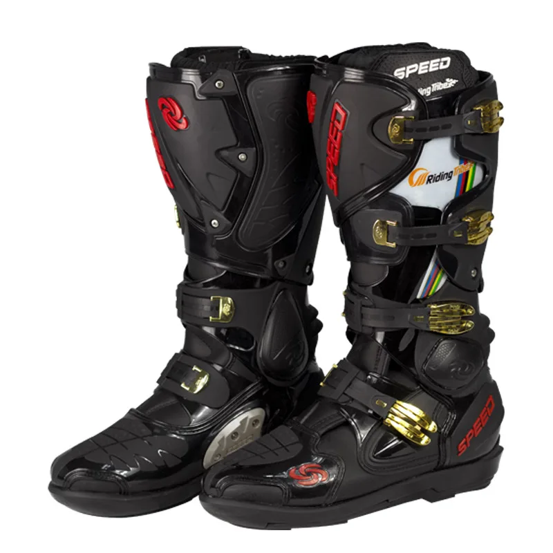 Riding Trider 100% NEW Motorcycle Boots Motocross Leather Long Knee-high Shoes White Black Moto GP Dirty Nike SIZE 10-47 B1004