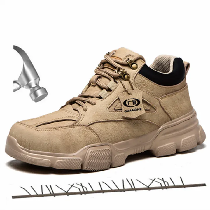 Luxury Style Work Safety Shoes Men's Shoes Waterproof Non-slip Breathable Winter Boots Warm Indestructible Tactical Boots