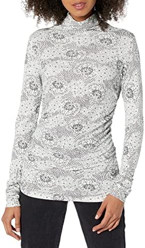 Rebecca Taylor Women’s Forget Me Not Fleur Ruched Turtleneck