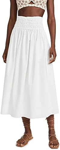 Rebecca Taylor Women’s Poplin Smocked Waist Skirt