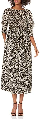 Rebecca Taylor Women’s Long Sleeve Ruched Osaka Dress