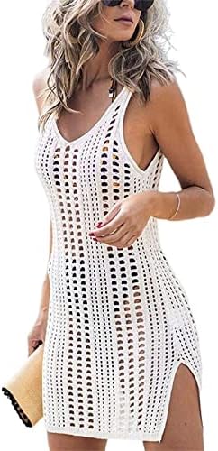 Pcunitly Women Crochet Cover Up Beach Swimsuit Coverups
