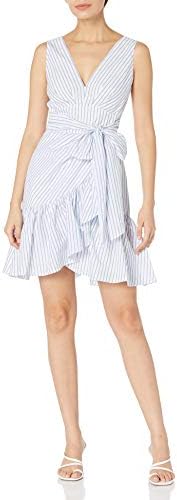 Rebecca Taylor Women’s Sleeveless Stripe Wrap Dress