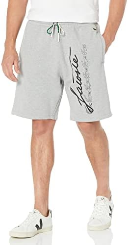 Lacoste Men’s lacoste script print fleece short