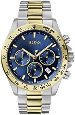 BOSS Men’s Quartz Watch with Stainless Steel Strap， Two Tone， 22 (Model: 1513767)