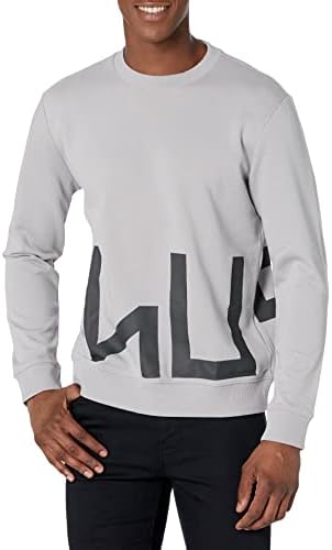 HUGO Men’s Long Sleeve Crew Neck Big Logo T-Shirt
