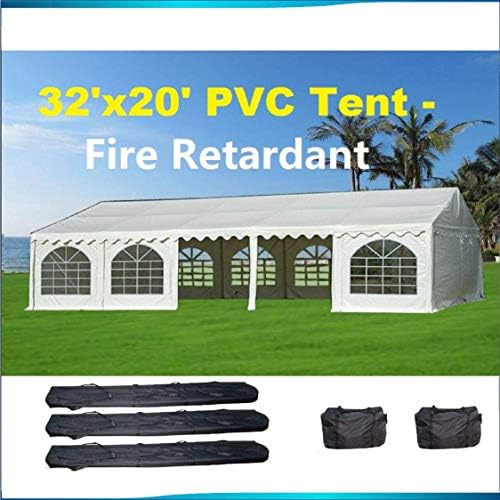 DELTA Canopies 32’x20’ PVC Party Tent (FR) Wedding Canopy Shelter White - Fire Retardant