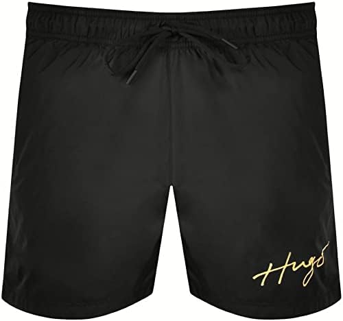 Hugo Boss Hugo Men’s Black Gold Paol Logo Swim Shorts Trunks