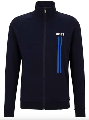 Hugo Boss Men’s Authentic Navy Blue Jacket Z Zip Up Sweatshirt