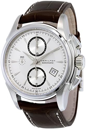 Hamilton Men’s H32616553 Jazzmaster Silver-Dial Watch with Brown Band