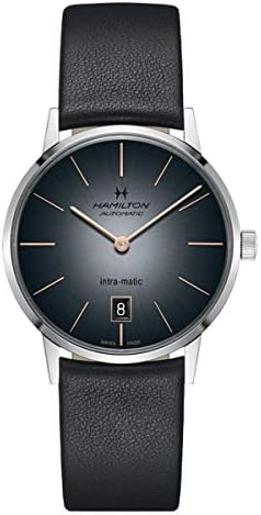 Hamilton H38455781 Intra-Matic Automatic Men’s Watch Black Leather