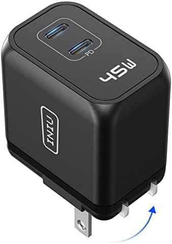 45W USB C Super Fast Charger， INIU I622 PD PPS Foldable Dual USB C Wall Charger Supports Super Fast Charging for Samsung S23 Ultra/S23/S22/S21/S20/Note， MacBook Air， Steam Deck， iPhone 14， iPad