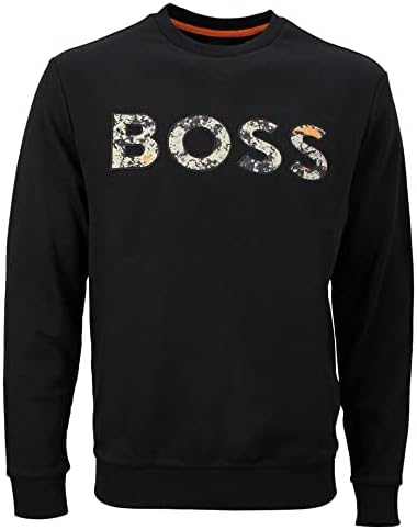 Hugo Boss Men’s Weboss Black Sweatshirt with Camo Logo