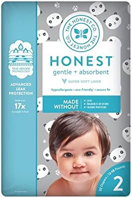 Honest Diapers， Size 2， 12-18 Pounds， Pandas， 32 Diapers， The Honest Company
