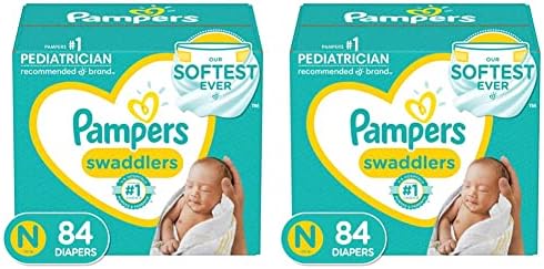 Pampers Swaddlers Newborn Diaper Size 0 84 Count (Pack of 2)
