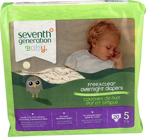 Seventh Generation Overnight Diapers - Size 5-20 ct
