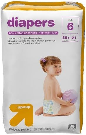 Up & Up Diapers (Size 6 (21 Count) 35+ lbs)