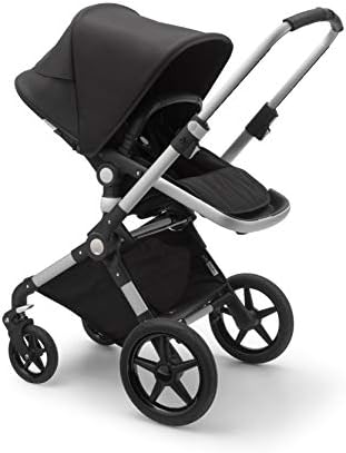 Bugaboo Lynx - The Lightest Full-Size Baby Stroller - All-Terrain with an Effortless Push and One-Handed Steering - Compatible with Bugaboo Turtle One by Nuna Car Seat - Alu/Black