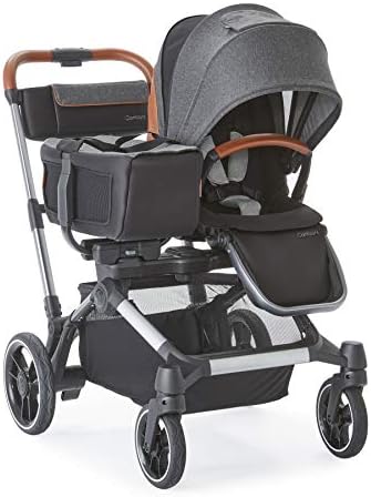 Contours Element Side-by-Side Convertible Toddler and Baby Stroller Single-to-Double， Reversible Seating Options， Infant Car Seat Compatible， Spacious Storage， UPF 50 Sun Canopy - Storm Gray