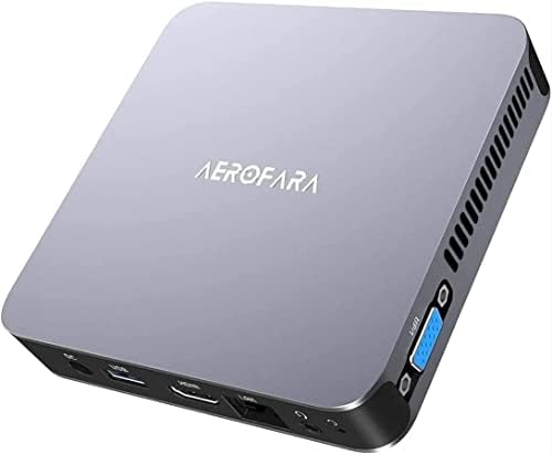 AEROFARA Mini PC Aero 2 Pro Desktop Computers with Intel 11th Celeron N5105 Processor 8GB RAM 256GB SSD，4K UHD Graphics，USB3.0， HDMI Support W11 Pro