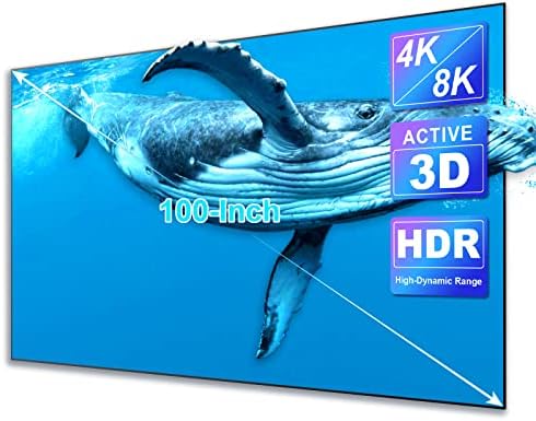 WEMAX PSA01 UST Projector Screen， 100-inch Ambient Light Rejecting ALR Projection Screen for Ultra Short Throw Projection， Fixed Frame Screen for Nova Support Other Brands UST Projectors
