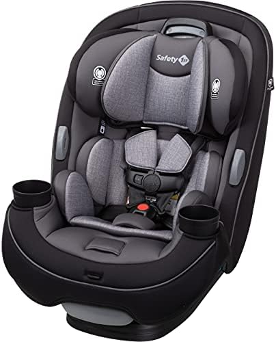 Safety 1st Grow and Go All-in-One Convertible Car Seat， Rear-facing 5-40 pounds， Forward-facing 22-65 pounds， and Belt-positioning booster 40-100 pounds， Harvest Moon