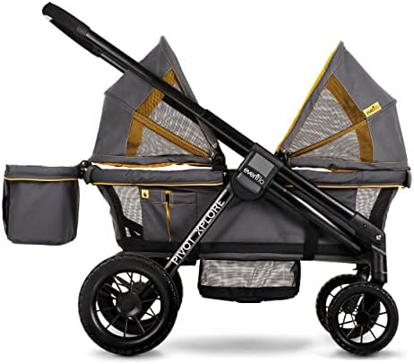 Evenflo Pivot Xplore All-Terrain Stroller Wagon ， Adventurer ， 45x27x39 Inch (Pack of 1)