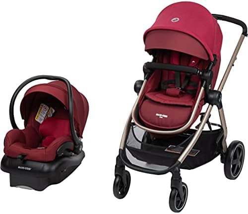 Maxi-Cosi Zelia 5-in-1 Modular Travel System， Radish Ruby