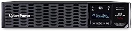 CyberPower PR1500RTXL2UN Smart App Sinewave UPS System， 1500VA/1500W， 8 Outlets， 2U Rack/Tower， RMCARD205 Pre-Installed， EBM Option， Black