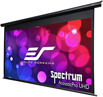 Elite Screens Spectrum AcousticPro UHD 135-inch Motorized Projector Screen Electric Projection Screen 16:9 4K Moiré-Free Sound Transparent Perforated Weave 4K Ready Drop Down Projector Screen