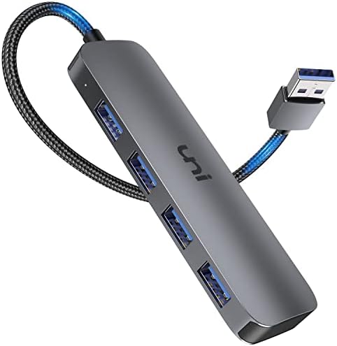USB Hub 3.0， uni 4-Port USB Splitter for Laptop， Ultra-Slim Multiple USB Port Expander Compatible with Keyboard and Mouse Adapter， PC， MacBook Air， Mac Pro， iMac， Surface Pro， Flash Drive， Mobile HDD