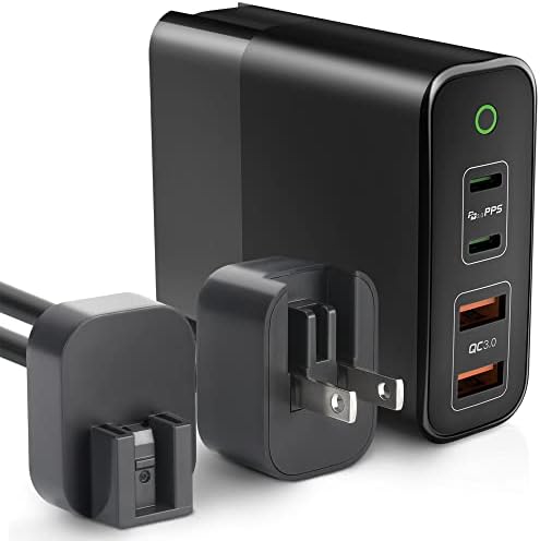 150W GaN USB C Wall Charger PD 100W + PPS 45W Super Fast Charging Adapter with Extension Cable， Fast Charging Charging Adapter for iPhone 14 13 12 11 iPad MacBook