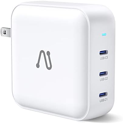 140W USB C Charger， PD3.1 GaN 3Port Type C Wall Charger Fast Charging Station Adapter， PD 100W PPS Charger Block for MacBook Pro 16/Air， iPhone 14 Pro Max， Galaxy S22/S21，Tablet，Laptop-White