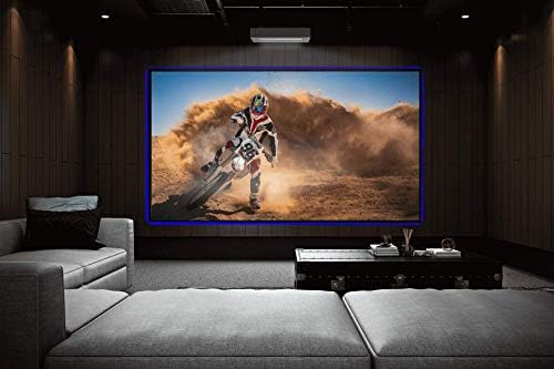 EluneVision Aurora 8K 100 inch 16:9 Aspect Ratio Ultra Short Throw NanoEdge ALR Fixed-Frame Projection Screen.